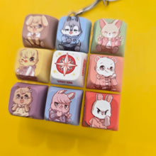 Load image into Gallery viewer, 9pc skz lightup keycap fidget keychain