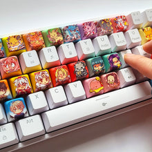 Load image into Gallery viewer, Single light up keycap keychain