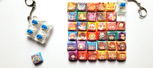 Load image into Gallery viewer, 4pc customized lightup keycap fidget keychain (pick 4 designs)