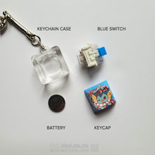 Load image into Gallery viewer, 4pc customized lightup keycap fidget keychain (pick 4 designs)