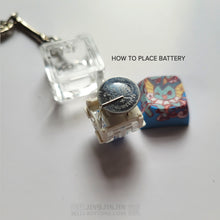 Load image into Gallery viewer, 4pc customized lightup keycap fidget keychain (pick 4 designs)