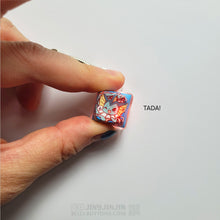 Load image into Gallery viewer, 4pc customized lightup keycap fidget keychain (pick 4 designs)