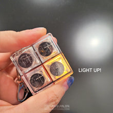 Load image into Gallery viewer, 4pc customized lightup keycap fidget keychain (pick 4 designs)