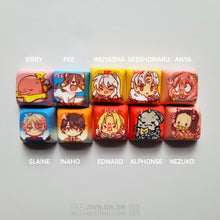 Load image into Gallery viewer, 4pc customized lightup keycap fidget keychain (pick 4 designs)