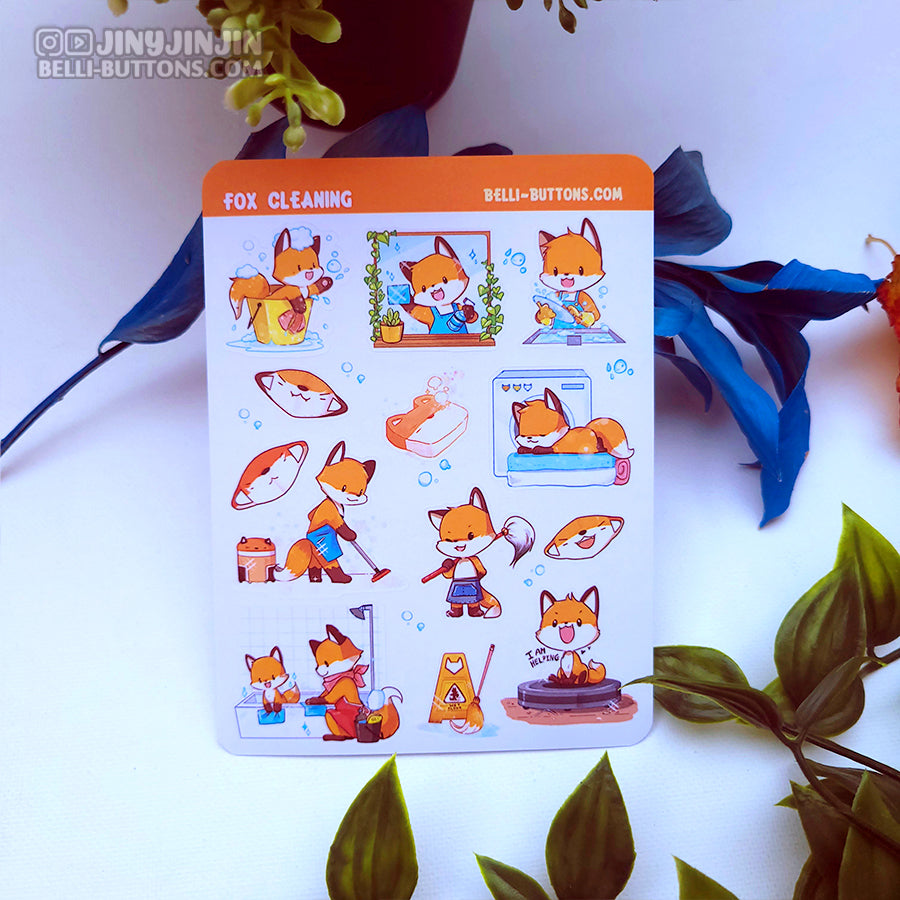 Fox Sticker sheet – Belli-buttons