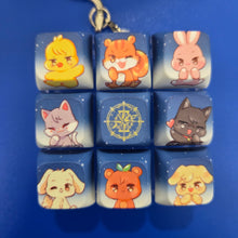 Load image into Gallery viewer, 9pc ateez lightup keycap fidget keychain
