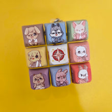 Load image into Gallery viewer, 9pc skz lightup keycap fidget keychain
