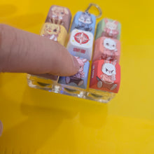Load image into Gallery viewer, 9pc skz lightup keycap fidget keychain

