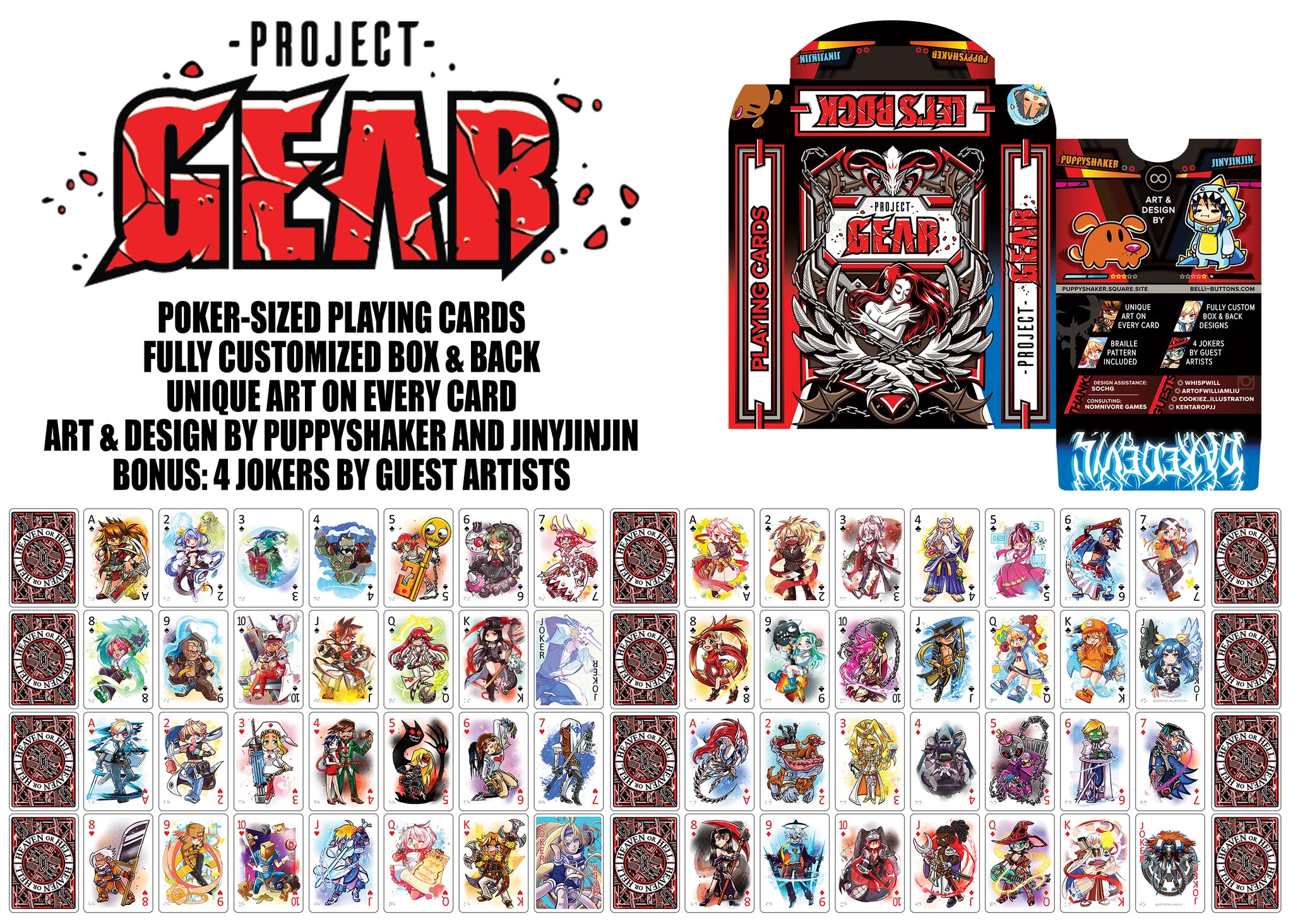 guilty gear card game Project Gear: Guilty gear themed playing card deck – Belli-buttons