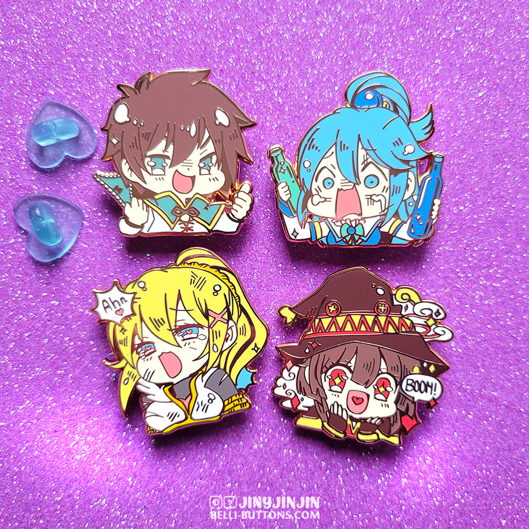 ko no su ba enamel pins
