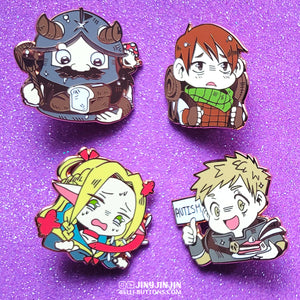 dubious cooking in the dungeon enamel pins