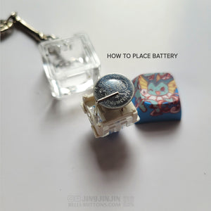 Single light up keycap keychain