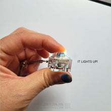Load image into Gallery viewer, Single light up keycap keychain
