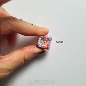 Single light up keycap keychain