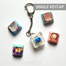 Load image into Gallery viewer, Single light up keycap keychain

