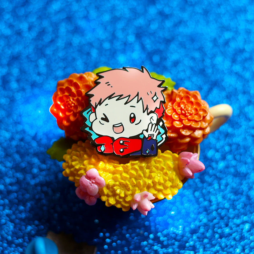 j j k enamel pin
